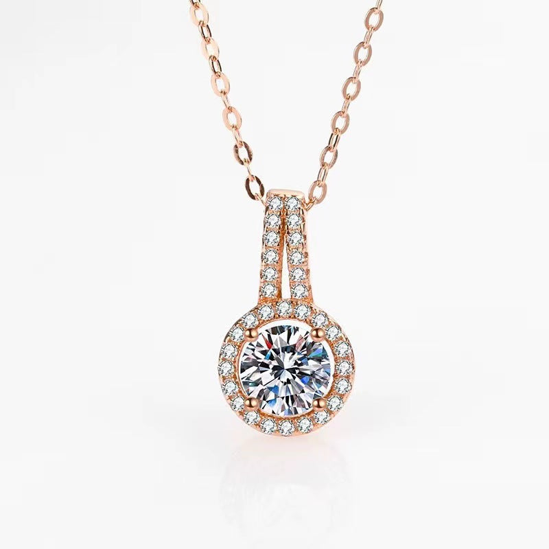 Moissanite Round Bag Pendant