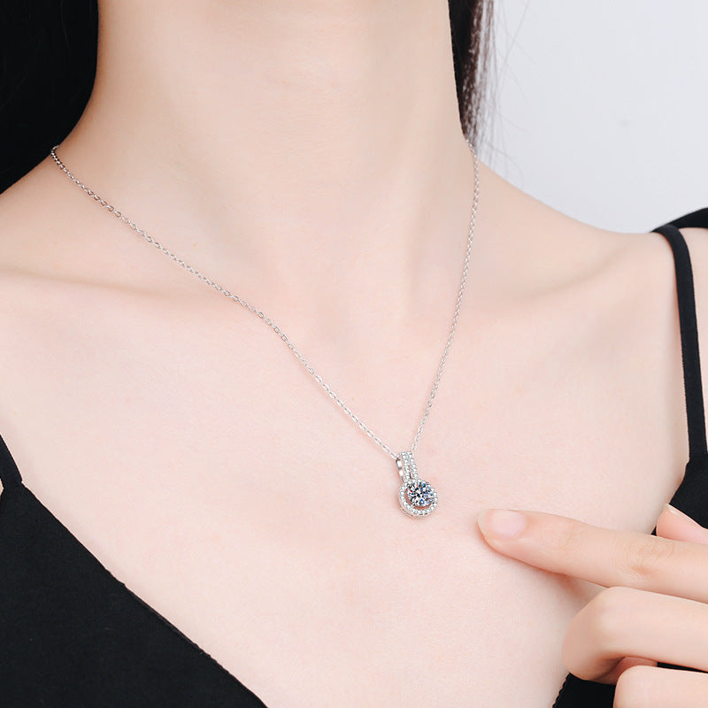 Moissanite Round Bag Pendant
