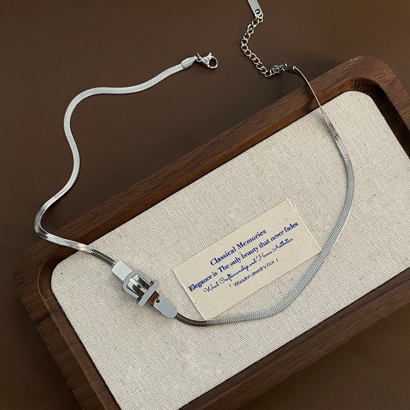 Titanium Steel Strap Necklace