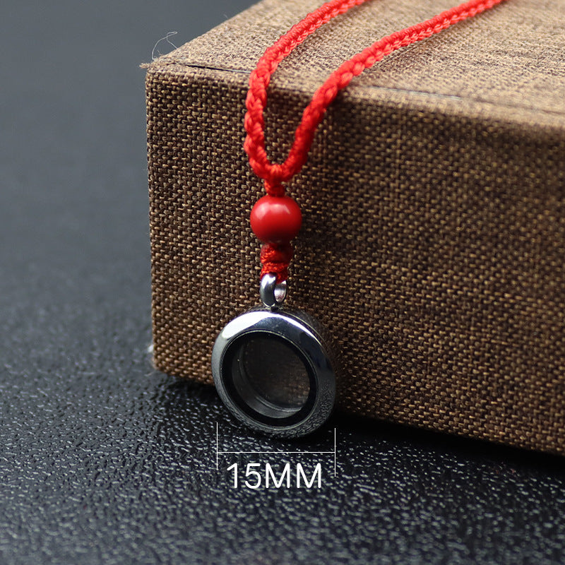 Buddha Cinnabar Bottle Necklace