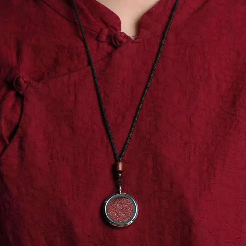 Buddha Cinnabar Bottle Necklace