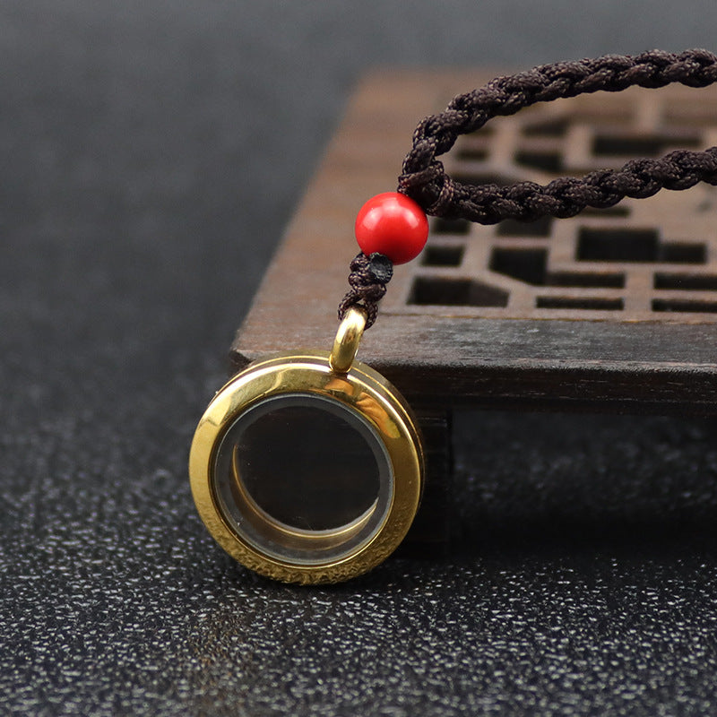 Buddha Cinnabar Bottle Necklace