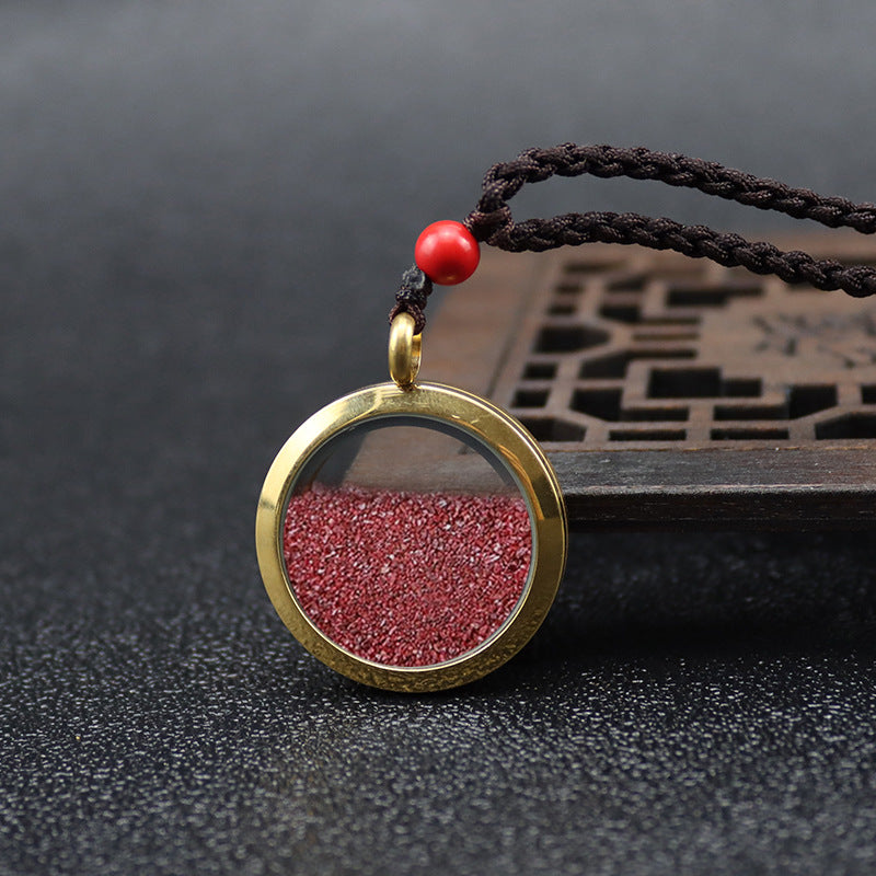 Buddha Cinnabar Bottle Necklace