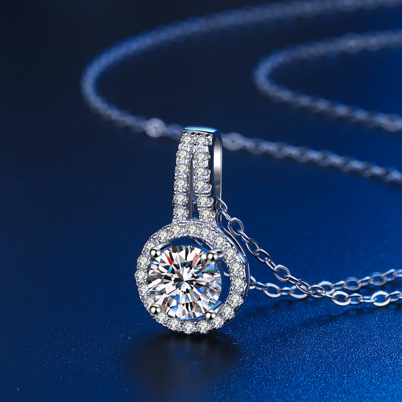 Moissanite Round Bag Pendant