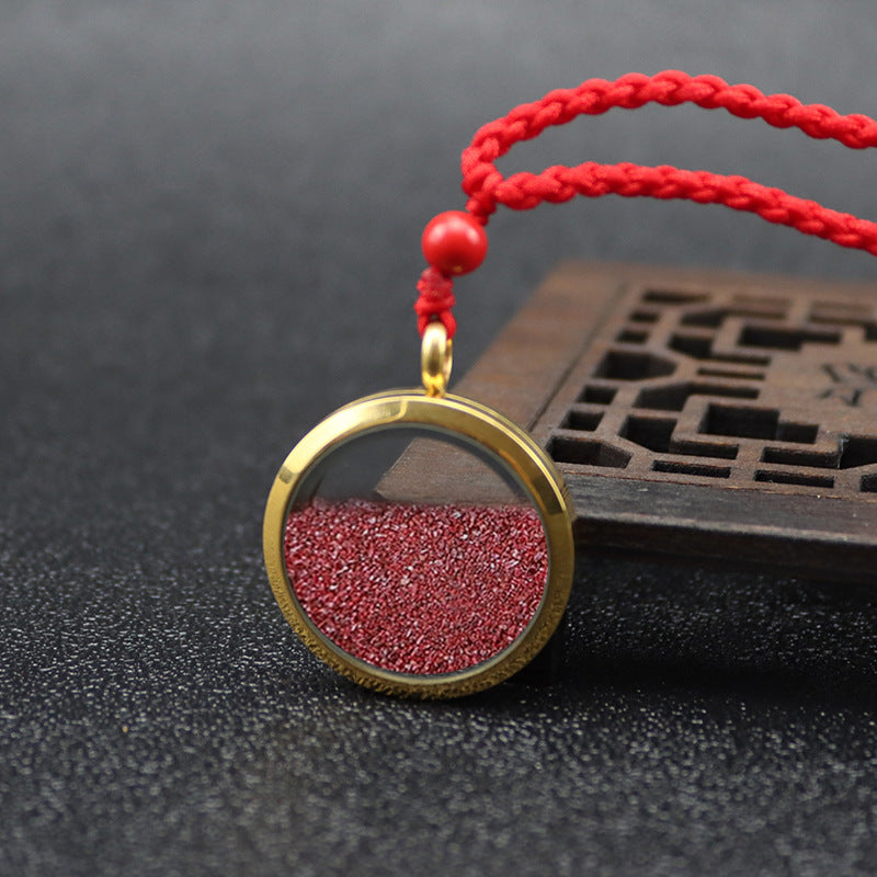 Buddha Cinnabar Bottle Necklace
