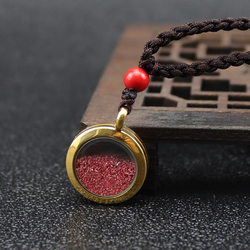 Buddha Cinnabar Bottle Necklace